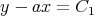 y - ax = C1

